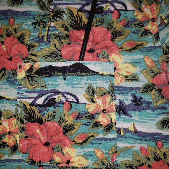 Flag & Anthem Mens XL Floral Button Down Shirt Casual Summer Coastal Style - Picture 6 of 10